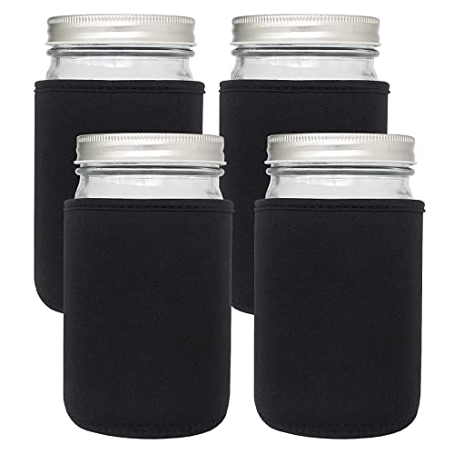 Xumbtvs 32oz Wide Mouth Mason Jar Sleeve, 4 Pcs...