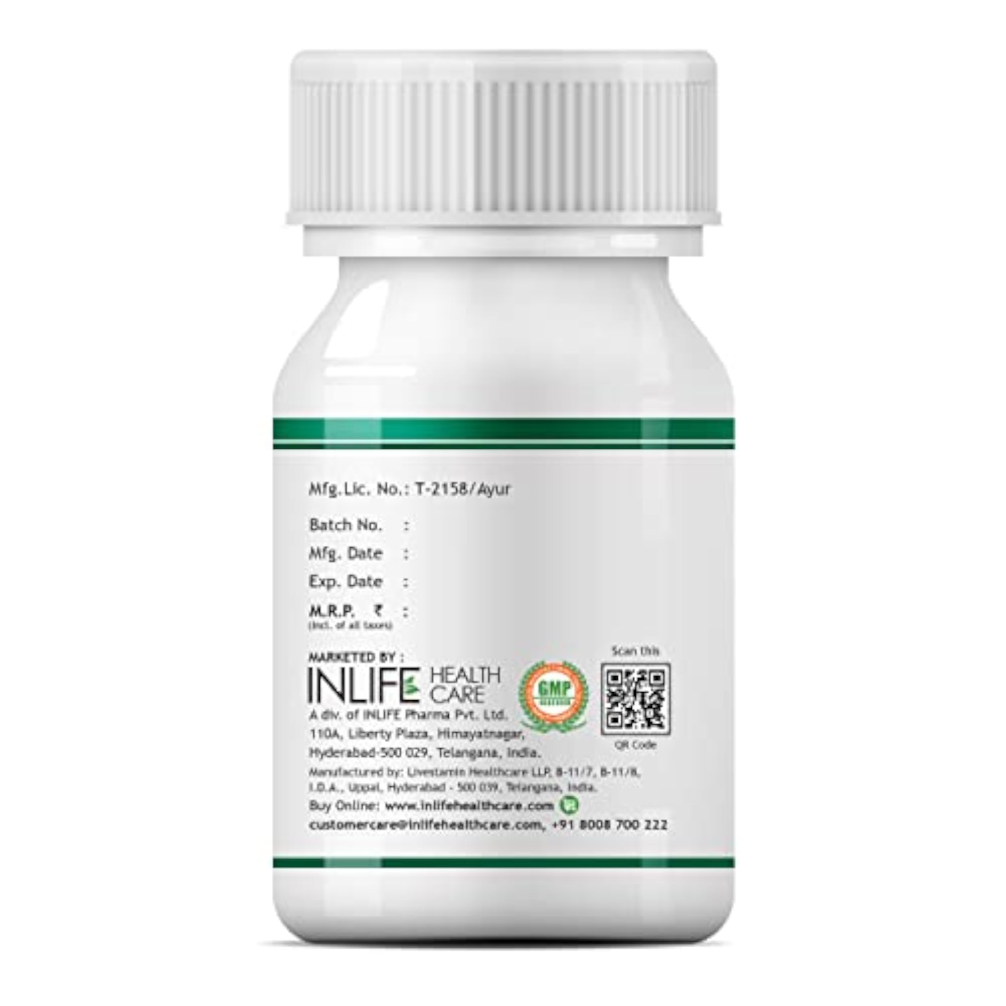 INLIFE Green Coffee Beans Extract Capsules, 800 mg - 60 Vegetarian Capsules