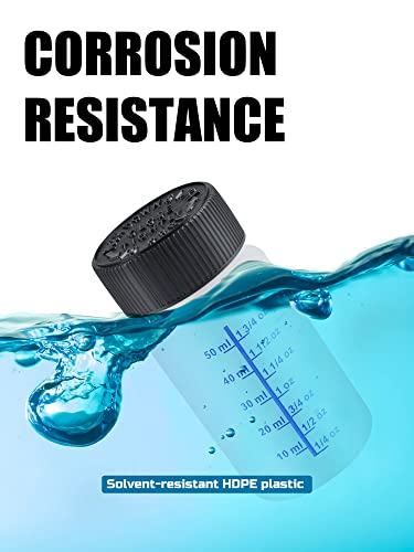 Lichamp Touch Up Paint Container, 50-Piece 2 Oz Paint Touch Up Bottles With Brush, 2 Ounce (60Ml) A250Tp #TOP3