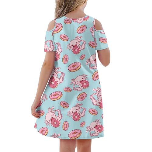 Beauty Collector Dress for Girls Short Sleeve Cold Shoulder Midi Dress2