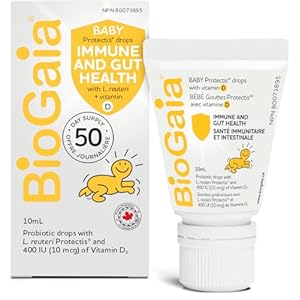 BioGaia Probiotic Drops with 400IU of Vit.D | 10mL BioGaia Immune & Gut Health | 50 Day Supply | Promotes The Development of Healthy Immune & Digestive Systems in Infants, Babies & Toddlers
