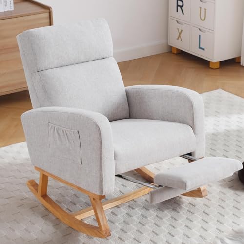 HCHAIRH Rocking Chair with Footrest