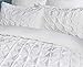 Sleepdown Rouched Pleat White Bedding Set-Single edredón y Funda de Almohada (135...