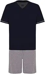 Conjunto de pijama Curto com Gola V LupoMeninos