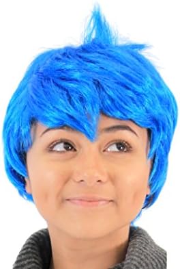 Inside Out Joy Blue Costume Wig