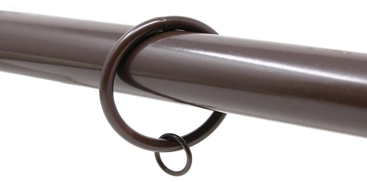Very Large Curtain Rings With Clips – 10 Pack, 4 Inch Diameter, Oil-Rubbed Bronze Finish (2.5 Inner Diameter) - View #3