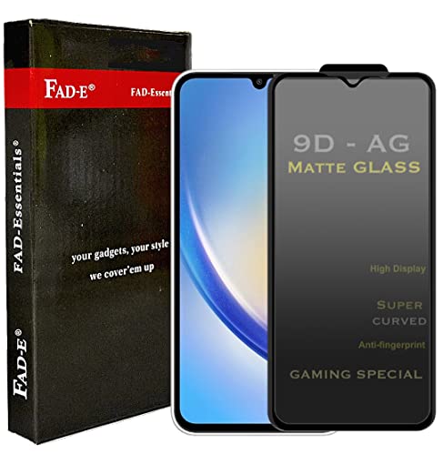 Image of FAD-E Tempered Glass Screen Protector Guard for Samsung Galaxy A34 5G (Matte Transparent)