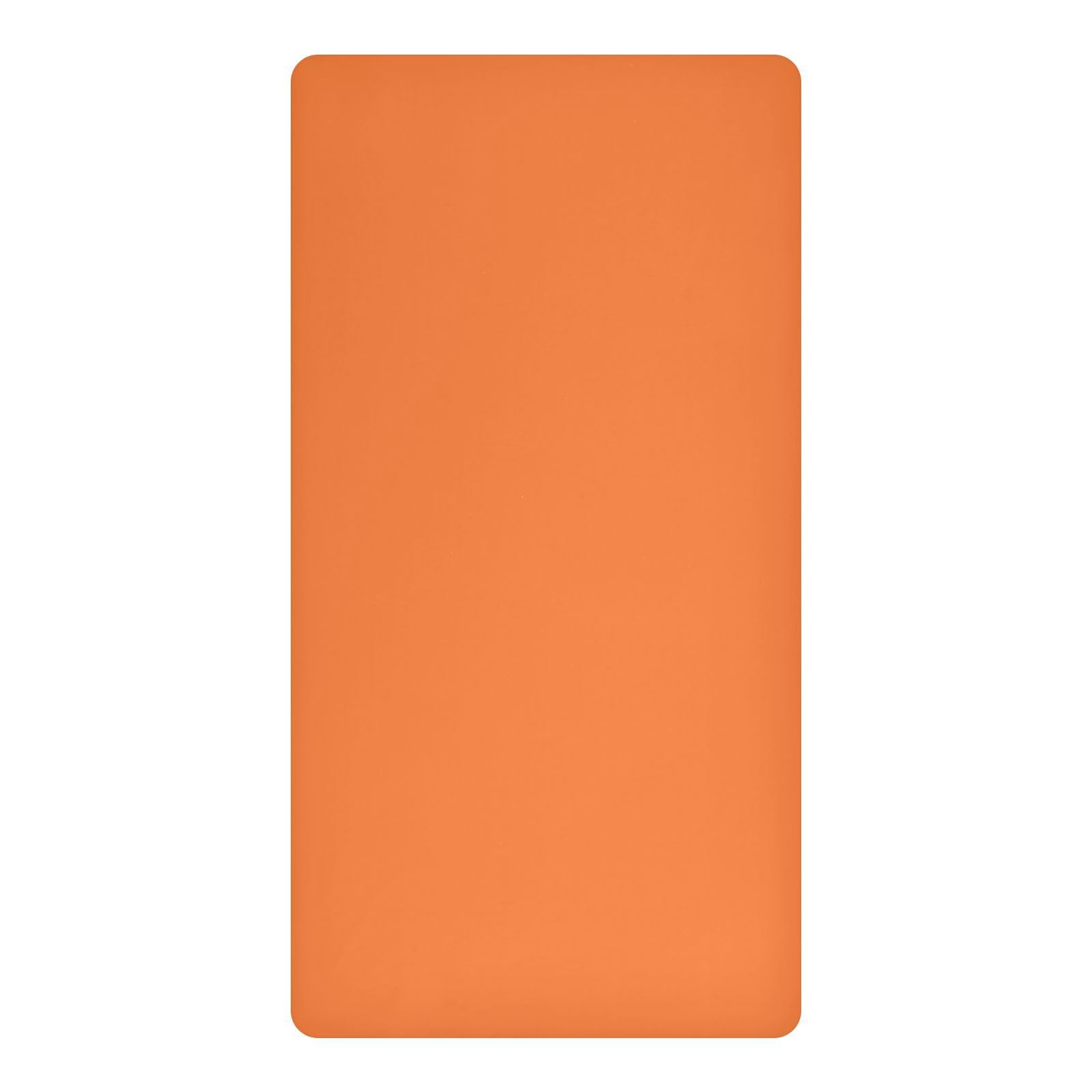 JiangGgen Orange Solid Color Baby Crib Sheet Soft Breathable Playard Sheet-S