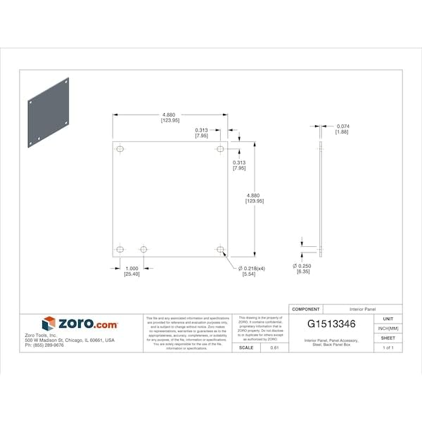 Panneau de fixation Wiegmann P0606 pour installer vos composants en boîtier JIC