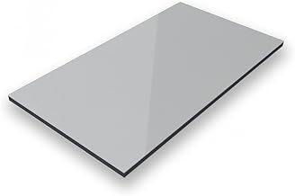 AMON Aluminium Composite 24 Aluminium Composite Panel, Aluminium Plate, 3 mm Thick, Grey RAL 7042, 80 x 180 cm