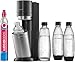 SodaStream Wassersprudler DUO mit CO2-Zylinder, 2x 1L Glasflasche und 2x 1L spülmaschinenfeste Kunststoff-Flasche, Höhe: 44cm, Farbe: Titan, 29x25.6x44.4 en las günstig Kaufen-SodaStream Wassersprudler DUO mit CO2-Zylinder, 2x 1L Glasflasche und 2x 1L spülmaschinenfeste Kunststoff-Flasche, Höhe: 44cm, Farbe: Titan, 29x25.6x44.4