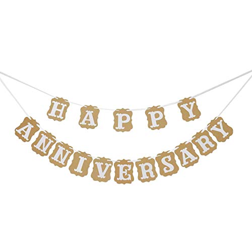 Happy Anniversary Banner Garland Bunting Sign Party Decoration Photo Props