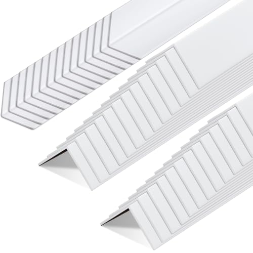 Image of Sasylvia 40 Pcs Wall Corner Protector Guards, Vinyl 1-1 /8 x 48 Inches Corner Trim Molding, Avoid Scratching Scuffs, Ease Install and Cleaning for Door Countertop Furniture Cabinet Protection, White