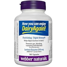 Webber Naturals Lactase Enzyme Extra Strength 140 Capsules