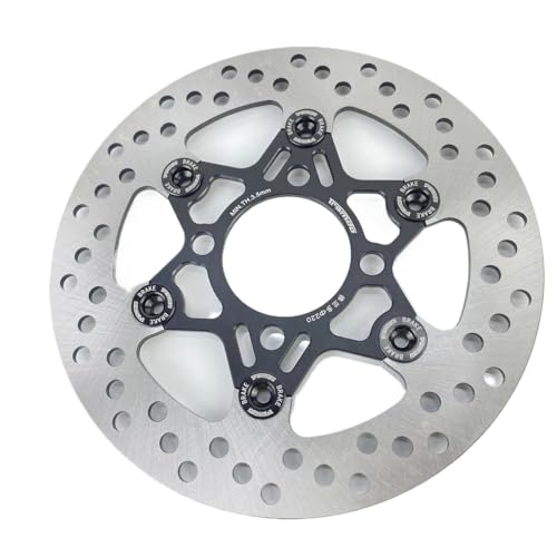 Disques frein moto flottants haut de gamme 220 mm à 4 trous avec plaquettes