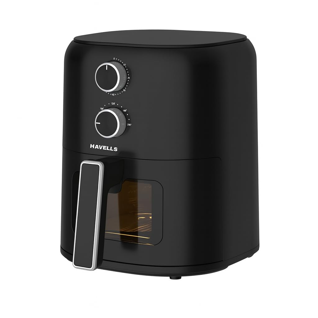 Havells Prolife VISTA Air Fryer 4.2 L | Aero Crisp Technology for Air Circulation | See Through Window | Non-Stick Silicon Coated Basket |Auto Shut-Off | Adjustable Temperature and Time (Black)-image-17