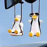 3. 【Decoración de auto divertida y personalizada】 La forma de pato muy linda agregará mucha diversión a su automóvil. Colgante de pato lindo pato mecedora de coche, colgante creativo de coche. colgante del espejo retrovisor del automóvil, el paquete incluye 2 piezas de gran pato mecedor, para que pueda compartir con sus amigos.
