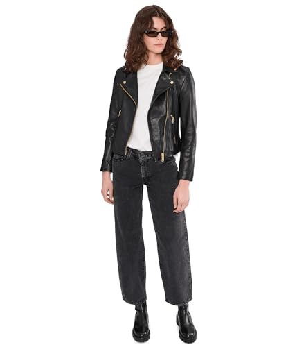 Image of AllSaints Women's Leather Jacket Dalby Biker