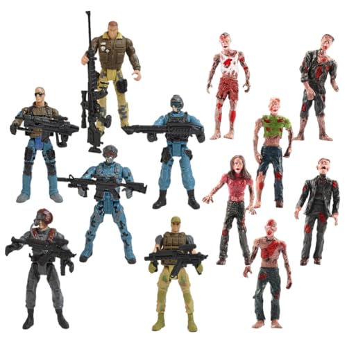 Imagen de SOIMISS Modelo de Soldado Militar Juguete Educativo Figura de Acción para Escenarios Zombis y Coleccionismo de Miniaturas Estilo Aleatorio
