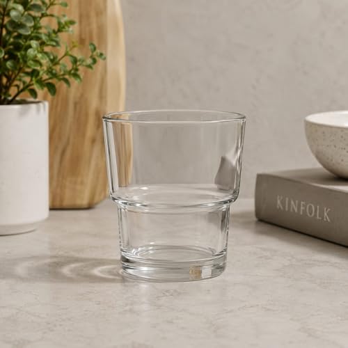 Image of Clear Glass Drinking Glasses Set for Water, Juice, Beverages, Set of 6 (Passport)