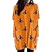 Xmiral T-shirt da donna per Halloween con tasche, camicie casual a maniche lunghe a blocchi di colore Cappuccio Gatto