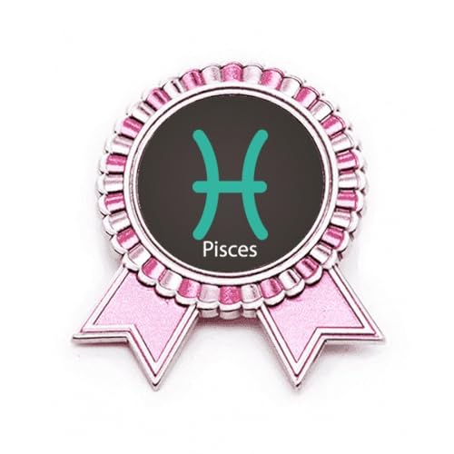 Broche Poissons constellation mars rose M métal bijou astrologique zodiaque