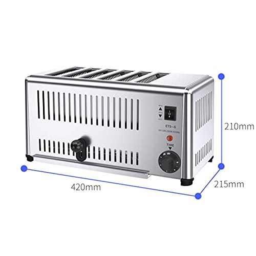 WYFX Toaster 4-6 Scheiben,Edelstahl-Toaster,Extra breite Schlitze,5 Bräunungseinstellungen,Herausnehmbare… – Bild 3