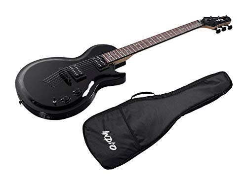 Monoprice Indio 66 Classic Electric Guitar - Black, With Gig Bag