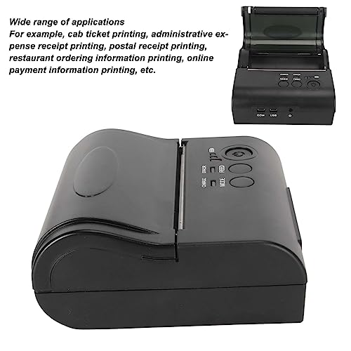 Image of Thermal Printer Bluetooth, 203 DPI Accuracy 90mm s Print Speed with 2000mAh Rechargeable Battery for iOS OS X (US Plug)