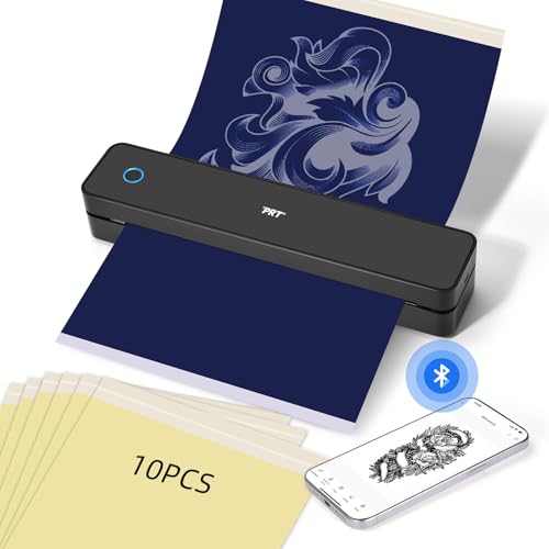 JimKing MT660 Imprimante de Tatouage Thermique Sans Fil Bluetooth Imprimante de Tatouage pour Débutants Tatouage Tatouage Compatible avec Smartphones et PC