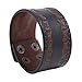 Produktbild gzzebo Armband Armreif Armreif Dekor Vintage Kunstleder Rindsleder Herren Reine Farbe Prägung Kunstleder Knöpfe, Kunstleder, Braun