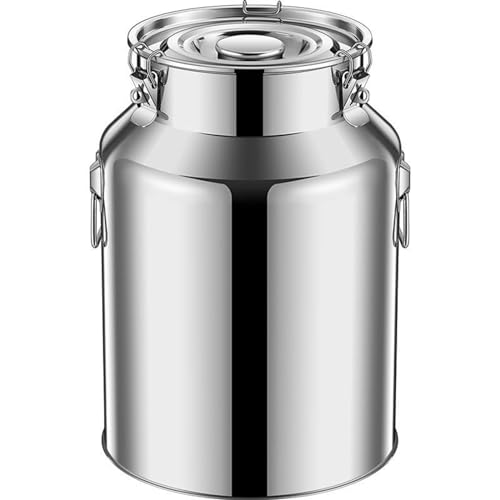 Seau à lait en inox avec boucle de verrouillage pour le stockage de ferme