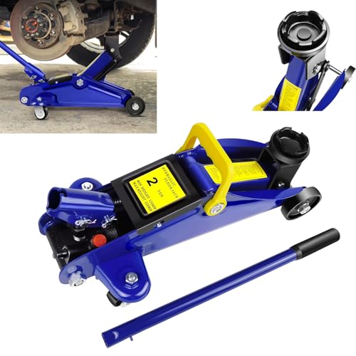 Car Jack Car Trolley Lift Jack Low Profile Floor Jack Hydraulic Trolley Service,2 Tonne/4000lbs Load Capacity,Car Jack Hydraulic with Lift Range 5.5