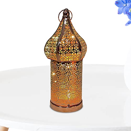 Stronrive Lámpara de Escritorio marroquí - Lámpara de Mesa Tallada Hueca | Lámpara de mesita de Noche para decoración de habitación, Luces de decoración de Estante de Escritorio de gabinete de Esa