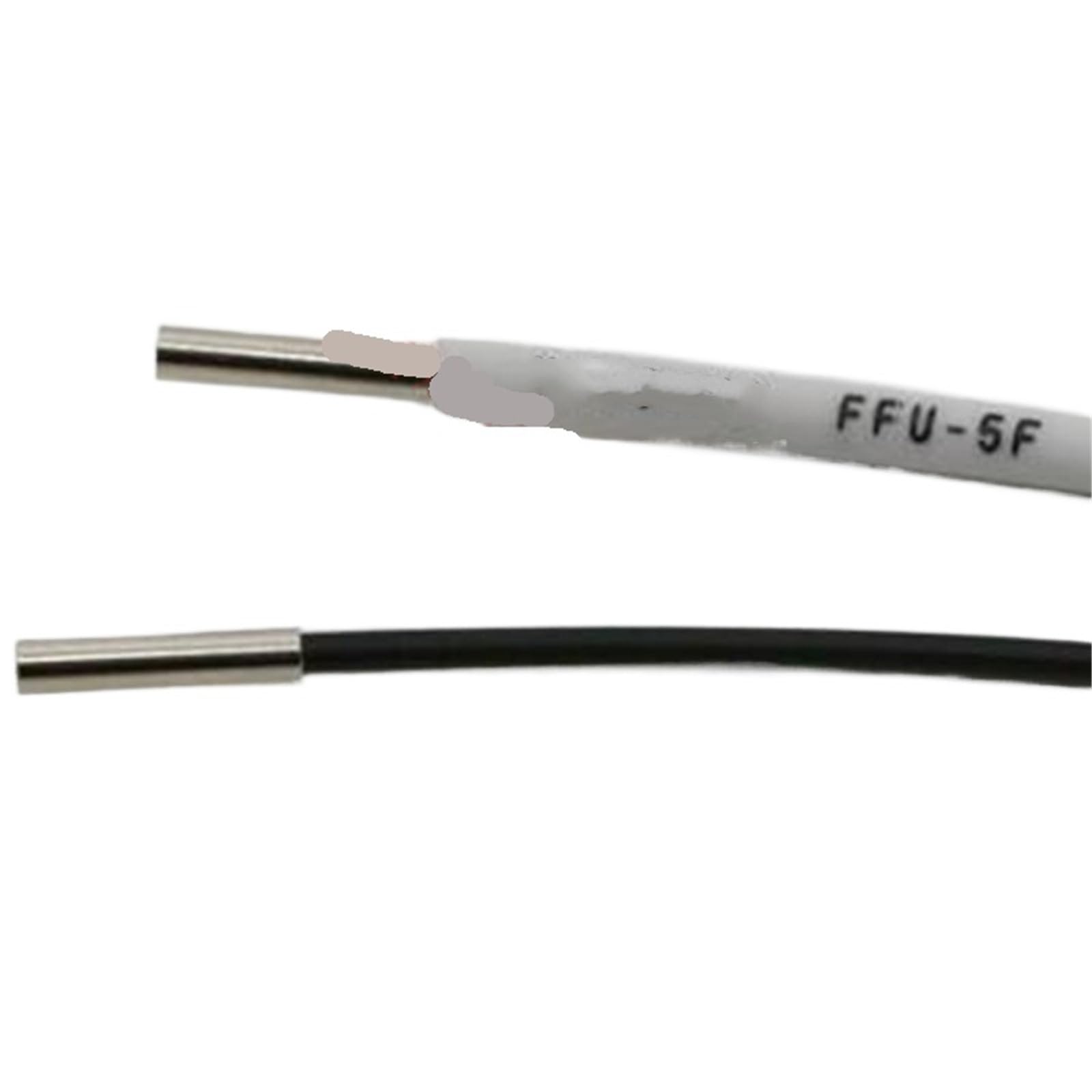 2 sensores de fibra óptica FU-6F antivibración con sondas opuestas FU-4F y FU-5F