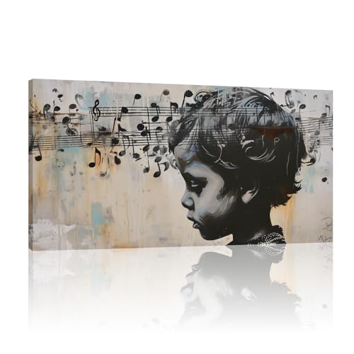 Impression sur toile graffiti art mural Banksy de 50x100cm poster décoration salon moderne