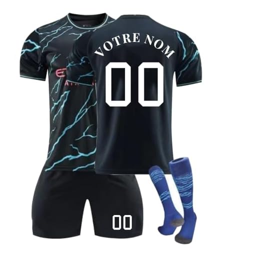 Enfant Maillot de Football Personnalisé Enfant 24/25 – Ensemble de Foot avec T-Shirt, Short et Chaussettes, Homme Vêtements de Football Jersey