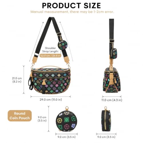 Image of Makes Checkered Crossbody Bag Bum Bag for Women with Pouch