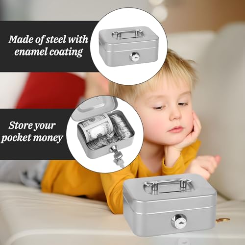 Elegante Stahlkassette, abschließbare Spardose, Kaffeespardose