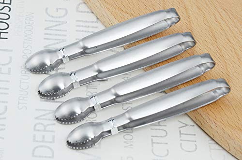 Hinmay Sugar Tongs 4-Inch Mini Serving Tongs Stainless Steel Appetizer Tongs, Set Of 4 #TOP3