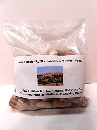 Llano River Gravel - Authentic Central Texas Minerals For Rock Tumbling, Jewelry Making & Collecting - 16 Oz Bag #TOP21