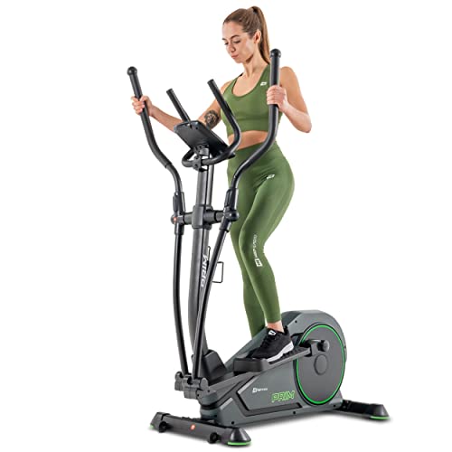 HOP-Sport® Vélo Elliptique d'Appartement HS-120C Prim, Roue d’inertie 14 kg, App. Compatible, 32 Niveaux de Résistance Magnétique, Appareil de Fitness pour Cardio à Domicile