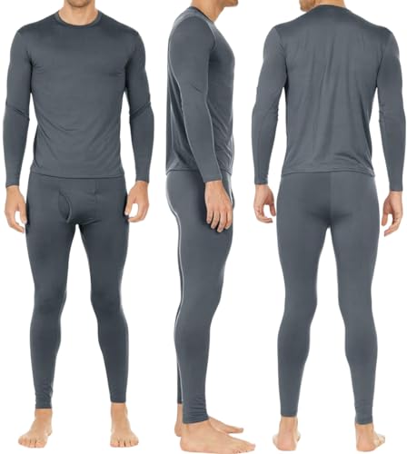 ToBeInStyle Men's Thermal Underwear Sets with Soft Brush Fleece Inner Lining3