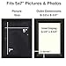 Icona Bay 5x7 Picture Frame (Obsidian Black Wood Finish, 6 Pack), Traditional Style Composite Wood Frame for Walls or Tables, Cherished Memories Collection