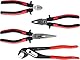 KS Tools 115.1004 ERGOTORQUE Zangen-Satz, 4-teilg, Diagonal-Seitenschneider 160 mm, Kombinationszange 180 mm, Telefonzange 180 mm, Wasserpumpenzange 240 mm (10“), 2-Komponentengriff, mit Schneide, matt verchromt Schwarz