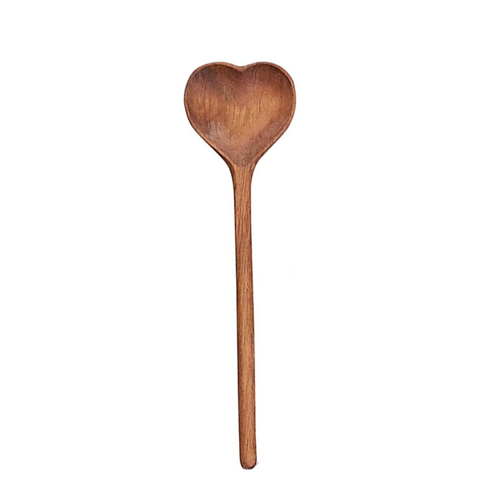 Seasoning Scoop Wooden Spoon Heat Resistance Long Handle - Dishwasher Safe Heart-shaped Serving Spoon Kitchen Gadget Coffee Scoop Dessert Spoon