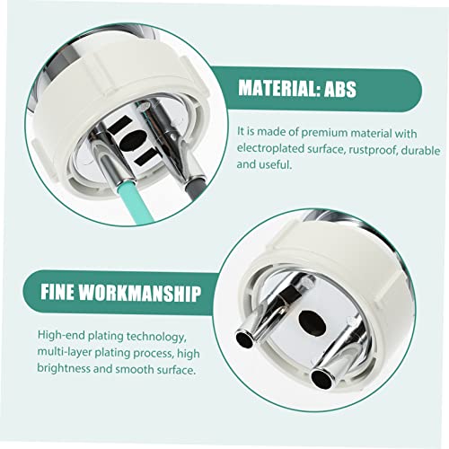 Botón de inodoro de 3.8 cm en ABS plata resistente para tanques de baño 4