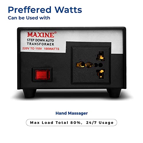 Image of Maxine Step Down Voltage Converter 220v to 110v Voltage Converter for US,Taiwan,Canada products used in India (100)