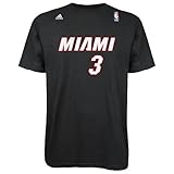 NBA Miami Heat Black The Go To T-Shirt Dwayne Wade #3
