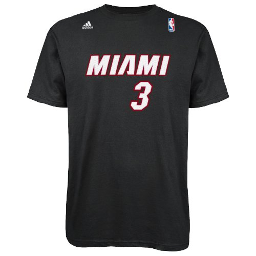 NBA Miami Heat Black The Go To T-Shirt Dwayne Wade #3
